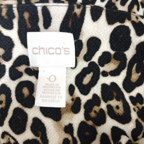 Chico's cute size S/4 women's Cheetah print lace up bodice 3/4 angel wing sleeve - Picture 10 of 13
